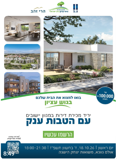 יריד מכירת דירות במגוון יישובים